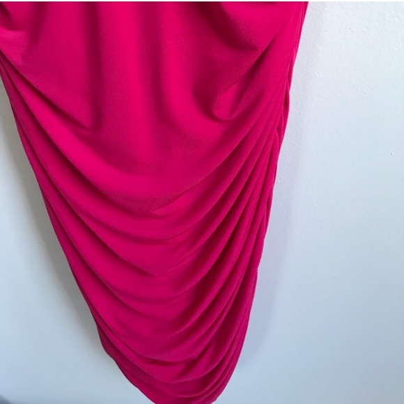 NWOT Ruched pink BCBG Maxazria dress - Picture 4 of 5
